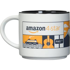 4-star Monaco Mug, White, Logo