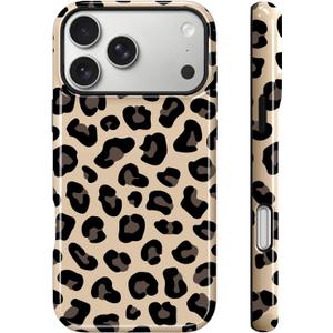 Magnetic for iPhone 17 Pro Max Case for Women Men, Brown Leopard | Cool Cheetah Pattern Design [Compatible with MagSafe] 2-Layer Hybrid Shockproof Glossy Protective Cover