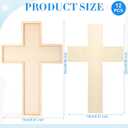 Blueweenly 12 Pcs Unfinished Wooden Craft Crosses for Christian Blank Wooden Crosses 9.06 x 5.91 Inch DIY Religious Craft Hanging Ornaments Party Decor Church Bible