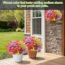 Artificial Flowers Fake Plants for Outdoors Spring Decoration, 13Bundles Silk Realistic UV Resistant Faux Flowers for Outside Planter Porch Yard Patio Garden Home Indoor, Mix
