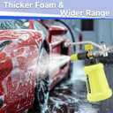 M MINGLE Foam Cannon for Pressure Washer with Dual Connector Accessory, Power Washer Soap Cannon with Double Tip Attachment, 5 Pressure Washer Sprayer Nozzles, 1/4" Quick Connect