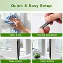 33FT Brush Weather Stripping, 0.35"W x 0.2"T High-Density Self-Adhesive Seal Strip for Doors and Glass Doors, Draft Blocker for Windproof, Dustproof, and Soundproof, Easy Cut & Install, Gray