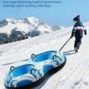 Snow Tube with Towable Leash, 68 Inch Snow Sleds for Kids and Adult2 Person Sled for Winter Sports, Snow Tubes for Sledding Heavy Duty, Inflatable Snow Sled with Double Layer Bottom Fabric