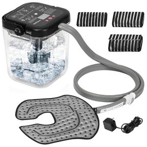 OasisSpace Cold Therapy Machine with 1 Flexible Pads and Timer, Lightweight Therapy Ice Machine After Knee Surgery with Connector,Ideal for Knee, Shoulder, Ankle, Cervical, Back (FSA or HSA Eligible)