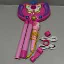 KonHaovF Kids Karaoke Machine with Lights,Microphone with Adjustable Stand Singing Karaoke Machine for Girls Boys (Pink)