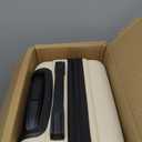 Flight Knight Carry On Suitcase 16.25x13.5x8 Hardside TSA Lock USB Port Lightweight Luggage Silent Double Spinner Wheels Maximum Underseat Carry-On Bag For Virgin South West Approved Black/Tan