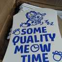 Garfield Some Quality Meow Time Hanging Wood Wall Decor - Fun Garfield Cat Sign for Home (Cream)