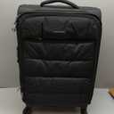 BAGSMART Carry On Luggage 22x14x9 Airline Approved, 20 Inch Soft Suitcase with Wheels, Lightweight Spinner Carry on Suitcase with PVC Wet/Dry Pockets for Short Trip, Black
