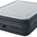 Intex 64417E Comfort Plush Elevated Dura-Beam Airbed with Built-in Electric Pump, Bed Height 22", Queen
