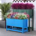RECUTMS Artificial Faux Plants Flowers Outdoor Spring Decoration,Artificial Plants Outdoor Artificial Flowers for Outdoors UV Resistant for Outside Home Planter Porch Patio Window Yard Decor(Fuchsia)