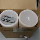 12" x 5" Waterproof Outdoor Flameless Candles Battery Operated LED Flickering Pillar Candles with Remote and Timer for Indoor Outdoor Lanterns, Long Lasting, Ivory White Large, Set of 2 (5"x 12", Ivory White)