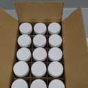 LANDNEOO 15 Pack 2 oz Glass Shot Bottles w/White Lids & 15 Labels - Small Clear Jar for Ginger, Wellness Shot, Juice, Sample, Whiskey - Travel Mini Bottles - Wide Mouth, Leakproof, Dishwasher Safe