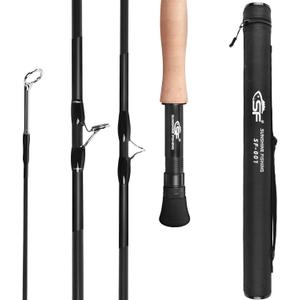 SF Carbon Fiber Fly Fishing Rod, SF-001 4-Piece Set name: 7/8 WT - 9FT