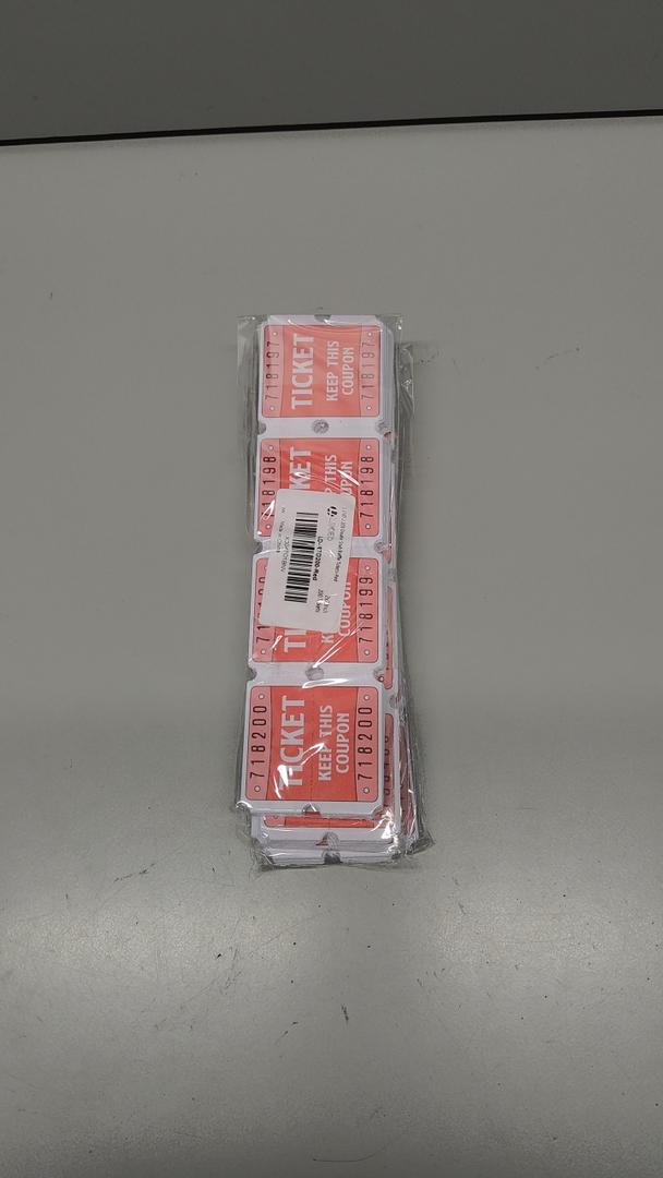 Pack of 4 L LIKED 200 Raffle Tickets, 50/50 Double Roll Tickets for Event, Raffles, Carnival, Door Prizes and Class Reward (Red)