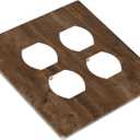 Light Switch Cover Brown Rustic Wood Grain Farmhouse 2 Gang Decorative SwitchPlates Double Duplex Wall Plates Switch Plates and Outlet Covers for Cabin Bedroom Decor