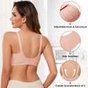 Wireless Bras for Women - Soft No Underwire Comfortable Seamless Bra - Full Coverage Bralettes - Everyday Bra (Pink, XXXL)
