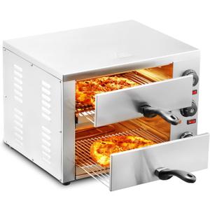 VEVOR Electric Pizza Oven for Countertops, 12-inch, 1700W, with Temp Control & 0-120 Min Timer, Even Baking Technology & Easy Clean Crumb Tray, Ideal for Both Commercial & Home Kitchens (12Inch Dual Layer)