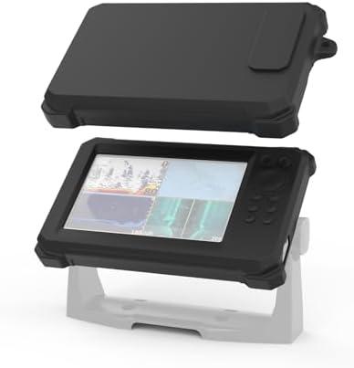 Koroao Fish Finder Silicone Skin Protective Case and Sun Cover for Lowrance Eagle 7’’– Full-Coverage, Anti-Scratch, Non-Slip Case（Black）