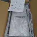 3-Tier Melamine Serving Tray Set, 14"x7" Platters for Serving Food, White Reusable Trays with Black Metal Display Stand for Cupcakes, Serving Food, Dessert, Fruit, Cookie, Black