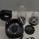 12-Piece Smoothie Blender Maker 25,000 RPM Personal Blender for Ice Crushing Smoothies & Frozen Drinks Nuts with 23oz, 32oz, 37oz Portable Cups Two 6-Leaf Stainless Steel Blades, Silver