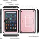 All-New 8 & 8 Plus Tablet 8“,DJ&RPQ Incompatible iPad TCL Full Body Rugged Hands-Free Viewing Stand Back Cover with Screen Protector-Pink