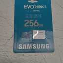 Samsung EVO Select microSDMemory Card + Adapter, 256GB microSDXC, Up-to 160 MB/s, 4K UHD, UHS-I, C10, U3, V30, A2, for Mobile Phone, Smartphones, Nintendo-Switch, and Tablets (MB-ME256SA/AM)