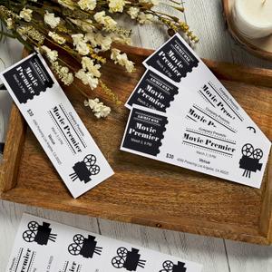 Avery Printable Tickets, 2.75" x 8.5", Laser/Inkjet, 100 Tickets, Great for Raffle Tickets (16430) (4 Tickets per Sheet, White)