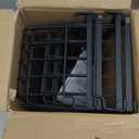 Freezer Organizer Bins, 4 Pack Stackable Chest Freezer Organizer for 5-7 Cu.FT Deep Freezer Sort Frozen Meats and Food, Freezer Storage Baskets with Handles Easy Reach from Bottom, Black