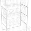 ClosetMaid Wire Basket 4 Drawer Organizer Unit with Shelf for Pantry, Closet, Clothes, Linens, Sturdy Steel, Easy Assembly, White