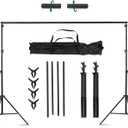 Kate Photo Backdrop Stand 10x8.5ft Adjustable Background Stand Kit for Photography (Indoor/Outdoor) and Party Decorations, Maximum Load 5kg/11lb (Tripods with Threaded Crossbar)