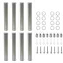 Long Glass Standoff Bolts 0.75" Dia Advertising Screw Nails 5-inch/12.3cm Length Wall Sign Standoff for Acrylic Signs -8pcs