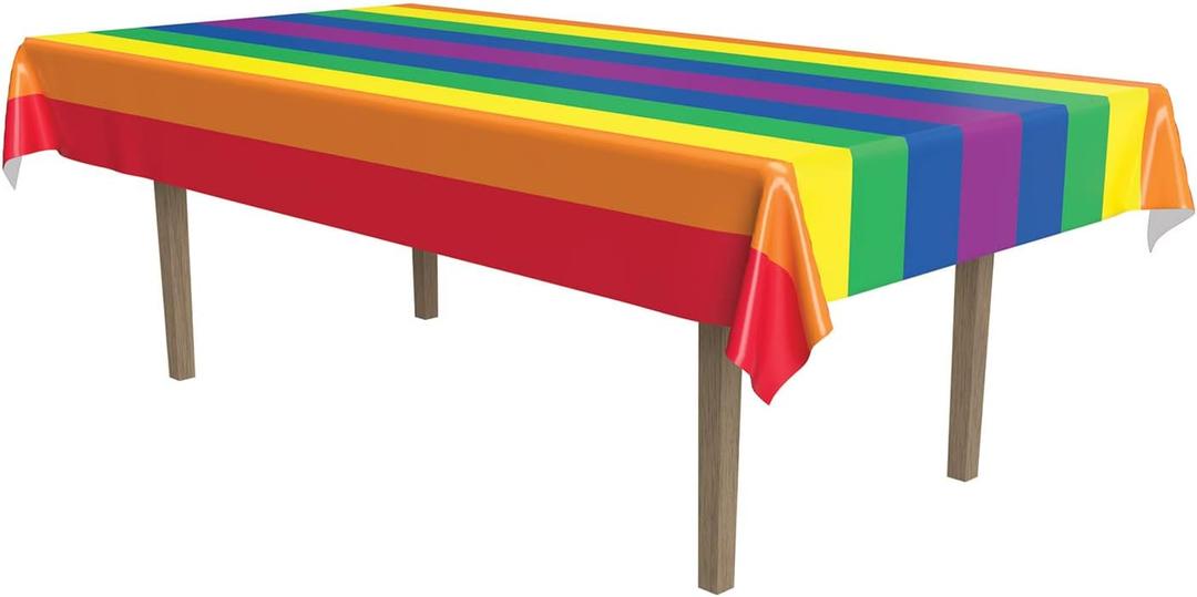 Beistle Rainbow Plastic Tablecover 1 Count