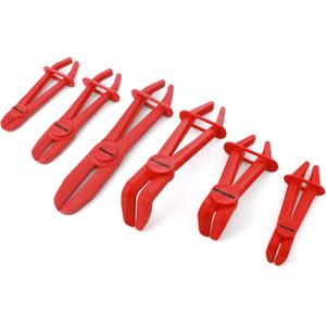 DURATECH 6-Piece Hose Clamp Pliers, Straight & 90 Angled Hose Pinch Off Pliers, Line Clamp Pliers Set for Flexible Hoses, Fuel Hoses, Gas Lines, Brake Hoses and Radiator Hoses