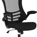 Flash Furniture Kelista High-Back Swivel Office Chair with Adjustable Lumbar Support and Seat Height, Ergonomic Mesh Desk Chair, Black