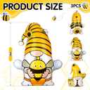 Liliful 3 Pcs 24" Inflatable Bee Gnome Sunflower Spring Summer Decoration Blow up Ornament World Bee Day Hanging Gift Fall Thanksgiving Gnome for Patio Yard Lawn Party