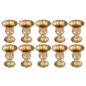 10Pcs Gold Flower Stand Flower Vases Table Centerpiece Wedding Decor 16cm H