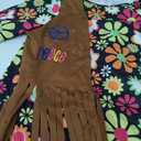 Haysandy Kids Hippie Costume Set 60s 70s Hippie Dress Peace Sign Party Accessories for Carnival Halloween Cosplay Party (Small, Cute Style)