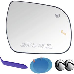 EAP Passenger Side Mirror Glass Compatible with Toyota Sienna 2013-2020, Heated With Blind Spot, 8790308090 8790308050 8790308040