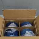 Ceramic Bowls Set with Lids: Set of 4 Microwave Safe Bowls for Soup Meal Prep Cereal Salad Fruit - Food Storage Containers with Lids for Work Lunch Pinic Camping - Glaze Blue A