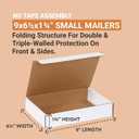 Box USA Shipping Boxes Small 9"L x 6.5"W x 1.75"H 50-Pack - Corrugated Cardboard Box for Moving, Mailing, Packing, Packaging and Storage