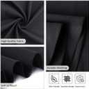 12 Pack Black Tablecloths 60 x 102 Inch Rectangular Table Cloths for Rectangle Tables 6ft, Wrinkle Resistant Black Table Cloth Washable Polyester Fabric for Buffet Wedding Party Banquet