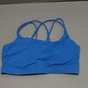 RUNNING GIRL Sports Bra for Women, Medium-High Support Criss-Cross Back Strappy Padded Sports Bras Supportive Workout Tops, blue, size: M 