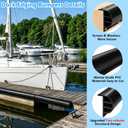 SHENGHUOH Dock Bumpers 4FT, Boat Dock Bumpers for Edging with Stainless Steel Screws and Washers, Dock Fenders Boat Dock Guards P-Profile Thick Wall Sections for Edge Protection Black