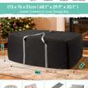 Uranshin Outdoor Cushion Storage Bag Waterproof, Extra Large Patio Cushion Storage Bag with Zipper and Handles, 177 Gallon Heavy Duty Large Storage Bags for Cushions, Pillows, Blankets Storage