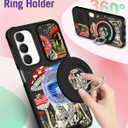 for Samsung Galaxy A25 5G Phone Case - [2in1] Women Cute Girls Phone Cover Skull Skeleton Cool Design Camera Cover Compatible with MagSafe Ring Holder Stand for Samsung A25 5G Cases 6.5