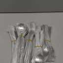40-Piece Stainless Steel Flatware Set - 8-Piece Service, Satin Finished & Dishwasher Safe (Matte Silver)
