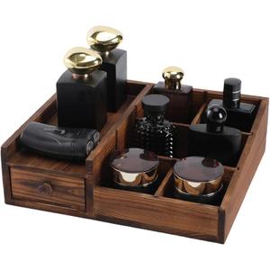 Cologne Organizer For Men,Perfume Organizer,Bathroom Organizers,Bathroom Counter,Counter Storage,Perfume Stand,Cologne Stand,Colognes Tray,Mens Vanity Organizers,Best Gifts for Men,Mens Gifts (Bourbon Brown)
