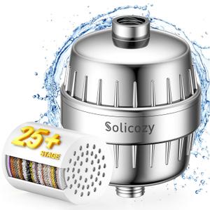 Chlorine Buster ! 25+ Stage High Output Shower Filter for Shower Heads  FATICCOA Softens Water Filter Removes 99% of Impurities  Improves Skin, Hair, Nails  Reduces Dry Itchy Skin, Dandruff