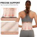 RANDY SUN Lower Back Brace for Women Office - Breathable Mesh Posture Corrector, Adjustable Straps for Custom Fit, Invisible Under Clothes, Pain-Free All Day Wear, Pink, L-XL