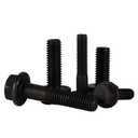 M6 x 12mm Flanged Hex Head Bolts Flange Hexagon Screws, Alloy Steel 10.9 Class, Black Oxide Finish, Fully Threaded, 25 PCS